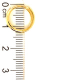 Huggies con circones en oro amarillo 10kt.