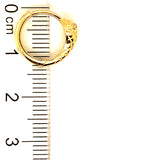 Huggies con circones en oro amarillo 10kt.