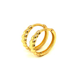 Huggies en oro amarillo 10kt.