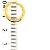 Huggies con circones en oro amarillo 10kt.