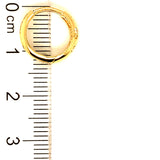 Huggies con circones en oro amarillo 10kt.