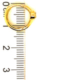 Huggies con circones en oro amarillo 10kt.