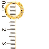 Huggies con circones en oro amarillo 10kt.