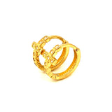 Huggies con circones en oro amarillo 10kt.