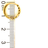 Huggies con circones en oro amarillo 10kt.