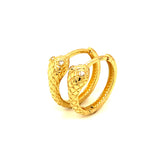 Huggies con circones en oro amarillo 10kt.