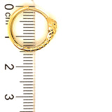 Huggies con circones en oro amarillo 10kt.