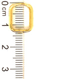 Huggies con circones en oro amarillo 10kt.