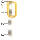 Huggies con circones en oro amarillo 10kt.