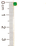 Aretes de esmeraldas en oro amarillo 18kt.