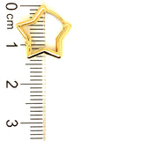 Huggies en oro amarillo 10kt.