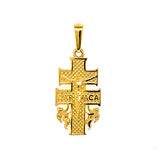 Dije (Cruz de Caravaca ) en oro amarillo 10kt.