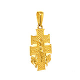 Dije (Cruz de Caravaca ) en oro amarillo 10kt.