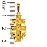 Dije (Cruz de Caravaca ) en oro amarillo 10kt.