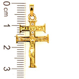 Dije (Cruz de Caravaca ) con circones en oro amarillo 10kt.