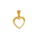 Dije (Corazón) con circones en oro amarillo 10kt.