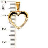 Dije (Corazón) con circones en oro amarillo 10kt.