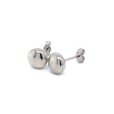 Aretes (bolitas) HC en oro blanco 10kt.