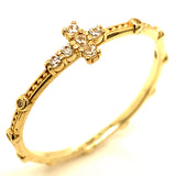Anillo (Rosario) con circones en oro amarillo 10kt.