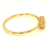 Anillo (Corazón) con circones en oro amarillo 10kt.