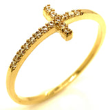 Anillo (Cruz) en oro amarillo 10kt.