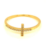 Anillo (Cruz) en oro amarillo 10kt.