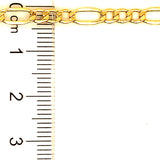 Pulsera (Fígaro Hueca) en oro amarillo 10kt. 19cm