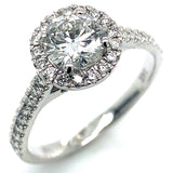 (LD) Set de anillos con diamantes de laboratorio en oro blanco 14kt. D-1.72Cts.