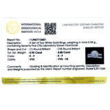 (LD) Set de anillos con diamantes de laboratorio en oro blanco 14kt. D-1.72Cts.