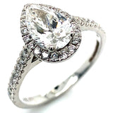 (LD) Set de anillos con diamantes de laboratorio en oro blanco 14kt. D-1.98Cts.