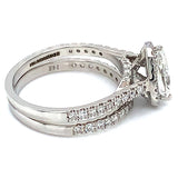 (LD) Set de anillos con diamantes de laboratorio en oro blanco 14kt. D-1.98Cts.