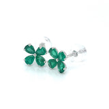 Aretes de esmeraldas en oro blanco 18kt.