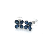 Aretes de zafiros en oro blanco 18kt.