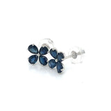 Aretes de zafiros en oro blanco 18kt.