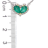 Collar de esmeralda con diamantes en oro blanco 18kt.