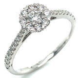 (MIA) Anillo con diamantes en oro blanco 18kt. D-0.44Cts.
