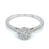 (MIA) Anillo con diamantes en oro blanco 18kt. D-0.44Cts.