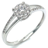 (MIA) Anillo con diamantes en oro blanco 18kt. D-0.19Cts.