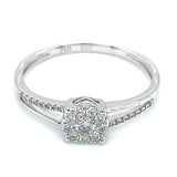 (MIA) Anillo con diamantes en oro blanco 18kt. D-0.19Cts.