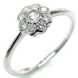 (MIA) Anillo con diamantes en oro blanco 18kt. D-0.35Cts.