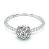 (MIA) Anillo con diamantes en oro blanco 18kt. D-0.35Cts.