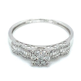 (MIA) Anillo con diamantes en oro blanco 18kt. D-0.30Cts.