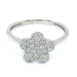 (MIA) Anillo con diamantes en oro blanco 18kt. D-0.31Cts.