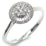 (MIA) Anillo con diamantes en oro blanco 18kt. D-0.22Cts.