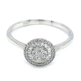 (MIA) Anillo con diamantes en oro blanco 18kt. D-0.22Cts.