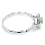 (MIA) Anillo con diamantes en oro blanco 18kt. D-0.22Cts.