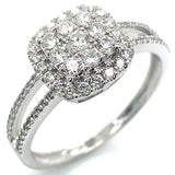 (MIA) Anillo con diamantes en oro blanco 18kt. D-0.52Cts.