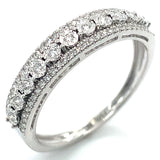 (MIA) Anillo con diamantes en oro blanco 18kt. D-0.17Cts.