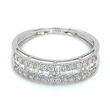 (MIA) Banda con diamantes en oro blanco 18kt. D-0.44Cts.
