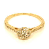 (MIA) Anillo con diamantes en oro amarillo 18kt. D-0.45Cts.